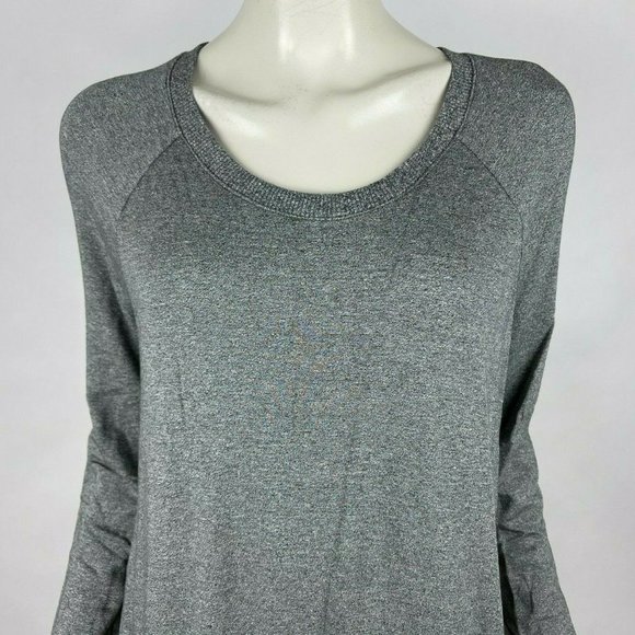 LOFT Lou & Grey Sheath Dress Long Sleeve Round Neck Stretch Gray Women L NWT - Picture 7 of 11